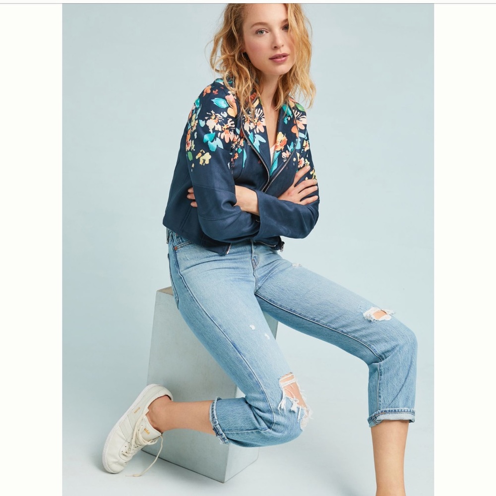 Floral motor jacket